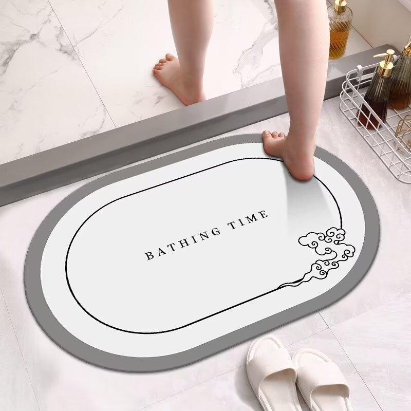 

Diatom mud floor mat bathroom absorbent floor mat toilet quick drying non-slip carpet bathroom at the door of the toilet 40x60cm15.7x23.6in
