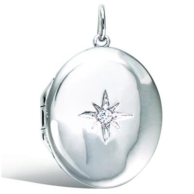 [Q4025] – Rhodinierter „Secrets“-Silberanhänger (Cassolette) – 25 x 20 mm