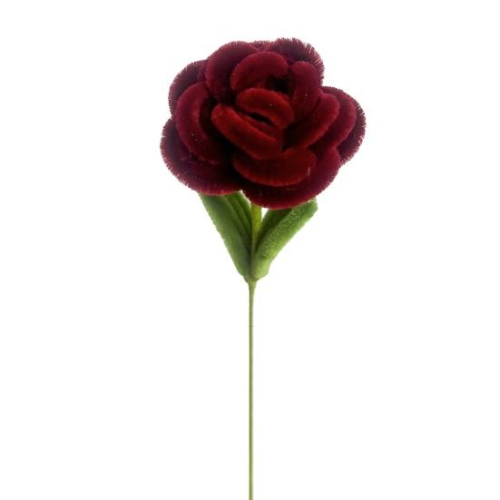 

Очищувач для труб Квітка троянди Ручний декоративний плюшевий кручений паличка Ніколи не в яне Імітована квітка Декор для дому Святковий подарунок