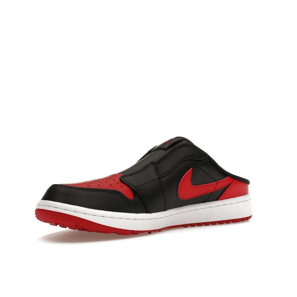 Air Jordan 1 Mule Golf Bred Unisex Sneakers Black White Varsity-Red FJ1214-001