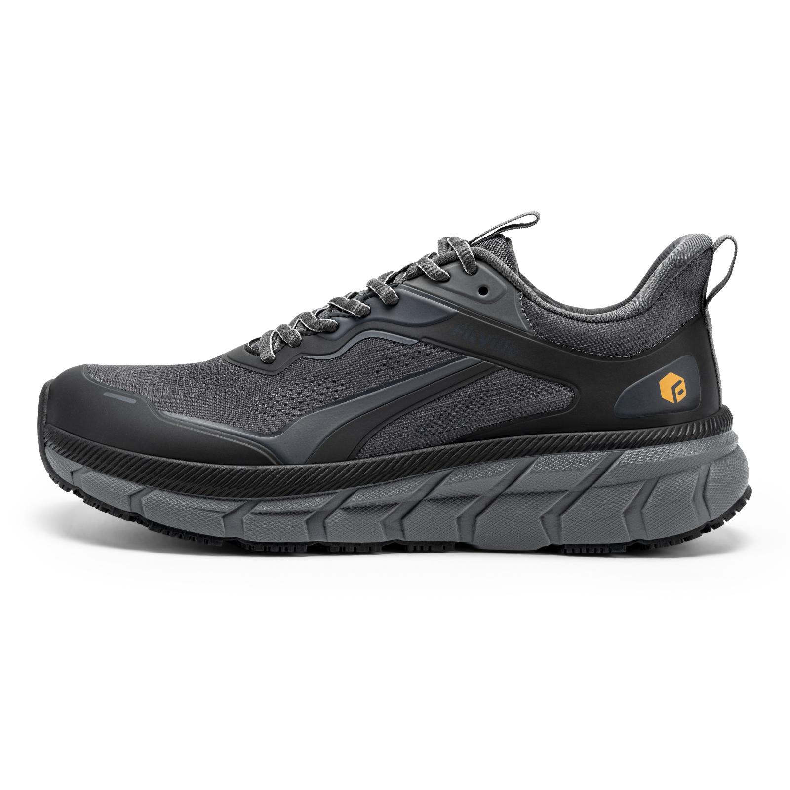 FitVille Extra Brede Heren Hardloopschoenen Ademende Casual Sneakers Gedempte Sportschoenen Jogging Schoenen voor Mannen Antislip Boogondersteuning 45 black