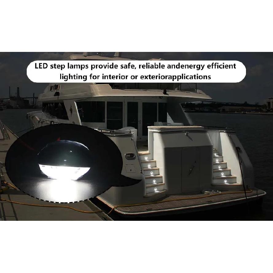 10PCS Marine Blue Courtesy Lights For Boats Step Lights Stair Light Accent Utility Lighting Cabin Deck Flush Mounted