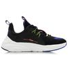 Li Ning Spark Cushioning Slip Resistant Abrasion Resistant Low Top Sports Casual Shoes Men's Black Blue AGLQ057-4