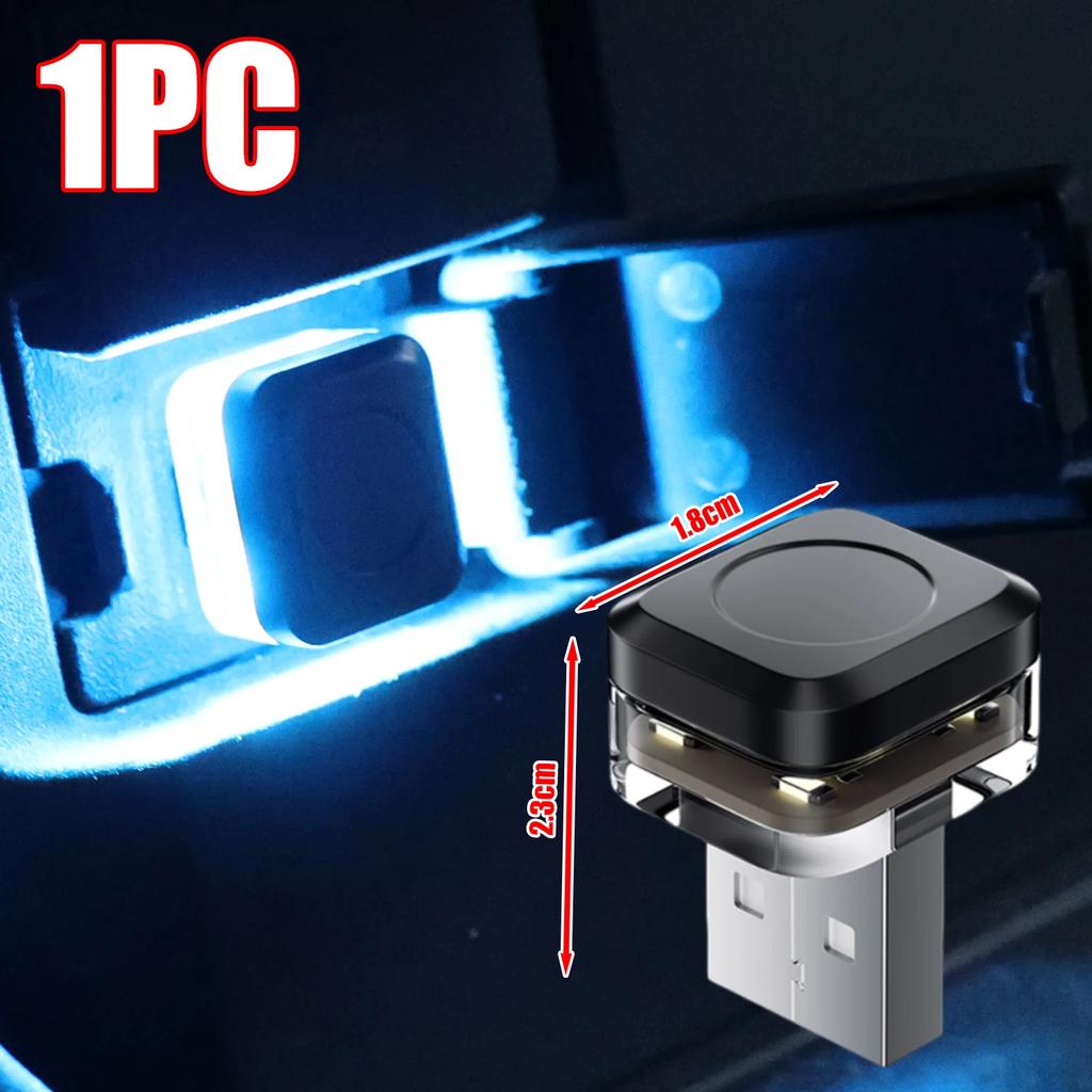 Car Interior Neon Decorative Lamp USB Car Mini LED Atmosphere Lights Emergency Lighting Universal PC Auto Portable Plug and Play