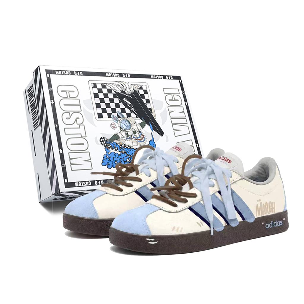 Adidas VL COURT 2.0 End Of March, Box Low top Skateboard Shoes Unisex Blue HQ1802(TeamM--BOX)