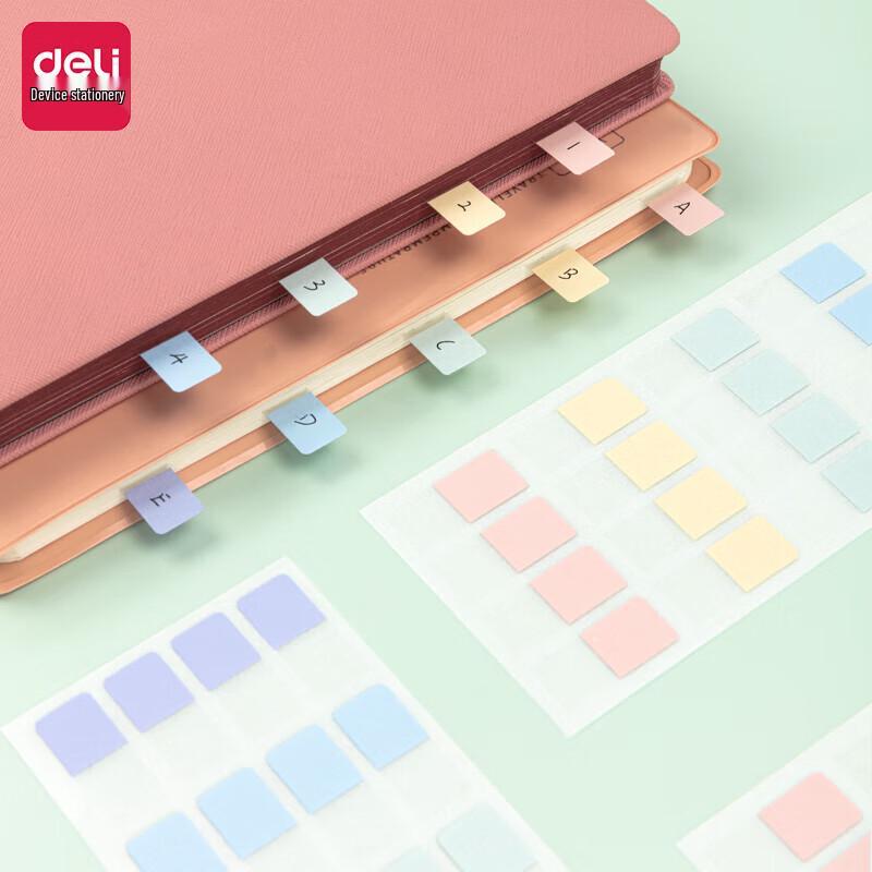 Deli 21536 Mixed Index Tabs Sticky Notes Set