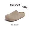 Augustus Denboken Half Slippers Women's 2025 New Autumn Casual Thick-soled One-pedal Piled Cotton Tow