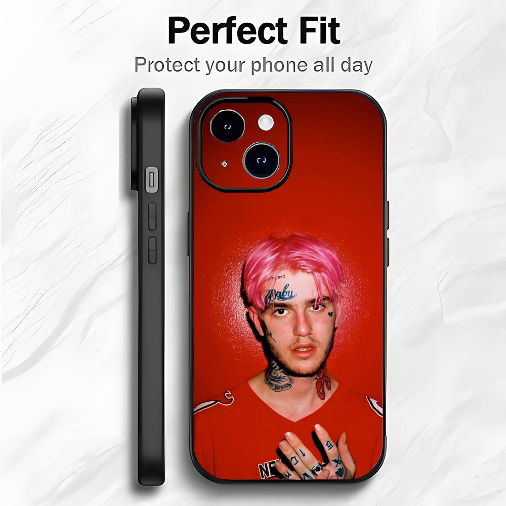Custodia per Telefono Emo Triste Cantante Americano L-Lil Peep Custodia per Telefono Tendenza Imballaggio Morbido Leggera Per iPhone17 16 15 14 ProMax