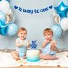 2pcs Half Way To One 1/2 Birthday Cake Topper 6 Months Birthday Decorations  for Baby Birthday