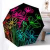 1pc Neon Flowers Artwork Umbrella with Plastic Handle,Compact & Stylish,Suitable for All Seasons ptys26049