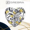 Charms Heart Openwork 925 Bead Pendant Twigs Plants Beads