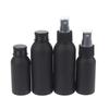 40Ml-250Ml Black Frosted Aluminum Bottle With Cap Perfume Lotion Cosmetic Toner Water Bottle Travel Protable Refillable Bottle