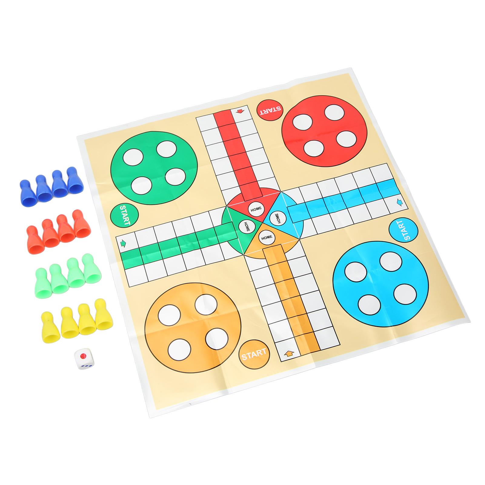 

Children Fun Board Game Chess Set Plastic Portable Wear Resistance Chessboard Game Toy for Party Type 3