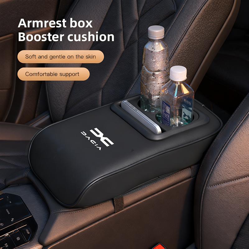 Car Armrest Box Height Elbow Rest Pad Water Cup Holder For Dacia Logan Sandero Duster Lodgy Spring Jogger Dokker Stepway Bigster