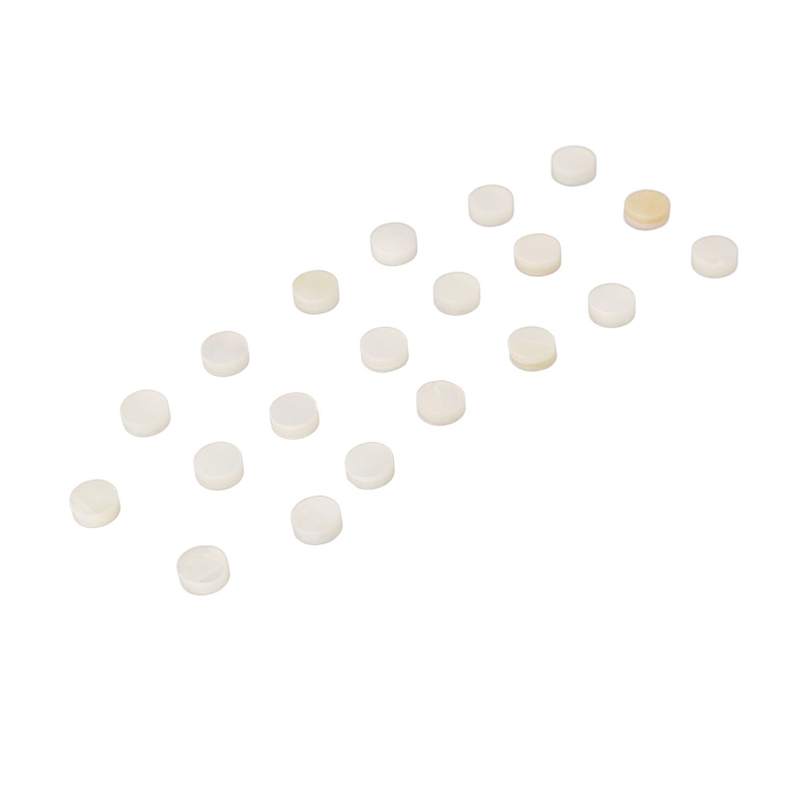 20Pcs Guitar Position Marker Inlay Fingerboard Dots Fret Board Marking Dot White for Instrument