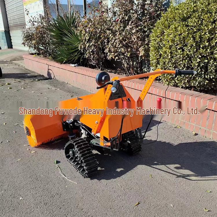 Compact Electric Hand-Push Snow Sweeper for Streets and Residential Areas
