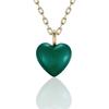 LUNNE 14k Heart Gemstone Pendant (14K Gold) #LFP01