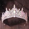 DIEZI 12 Colors Baroque Crystal Flower Tiara For Women Girls Party Luxury Bridal Bride Rhinestone Crown Hair Accessories Jewelry