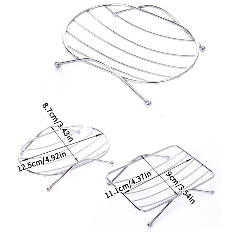 Stainless Steel Soap Dishes Rust-Resistant Saver Basket For Bathroom Toilet Shower Soap Holder Case Brand Kitchen Accessories