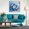 New Arrival 5D DIY Full Circle Diamond Painting "Blue Flowers and Birds" Embroidery Cross Stitch Home Decor Gift