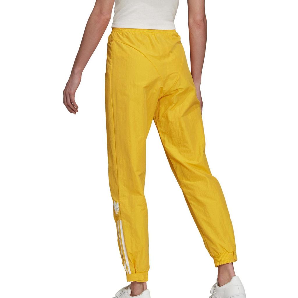 Adidas Pruhovaný potisk Jednobarevné Slim Fit Joggers s vysokým pasem Dámské spodky Oranžové GF0266