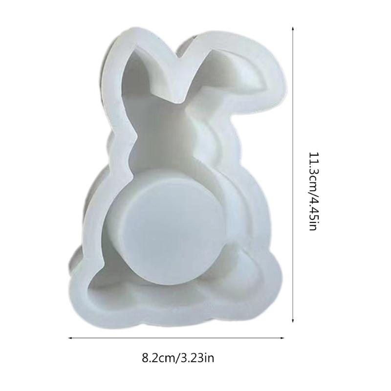 Resin Epoxy Candlestick Silicone Mold Candle Base Mould Rabbit Candle Holders Molds DIY Ornaments Home Decorations