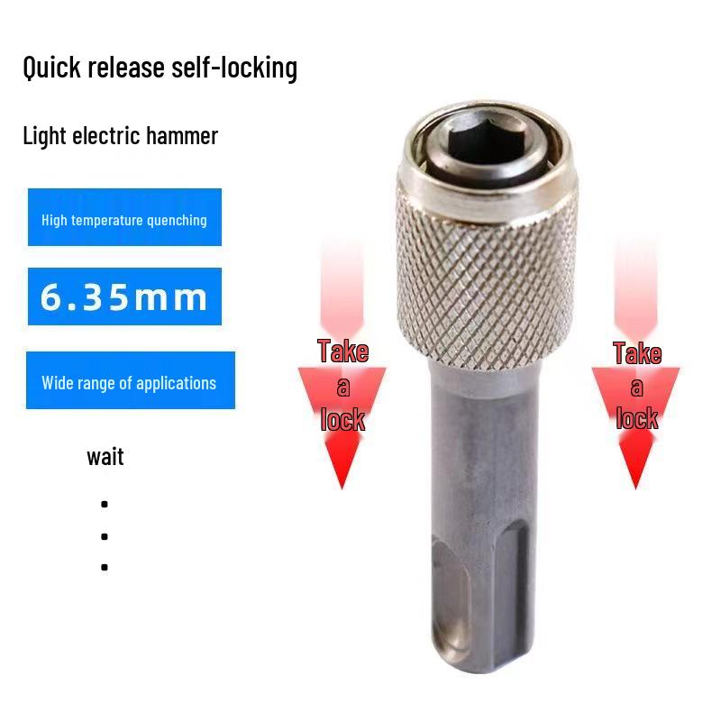 Round To Hex Shank Telescopic Converter: Electric Hammer Impact Bit Adapter