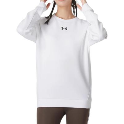Under Armour Logo Serie Stile di Vita Sportivo Felpa Girocollo Casual Fitness Unisex Felpa Bianca 23600306-100