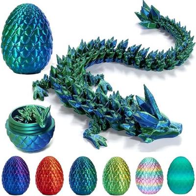 1/4pcs 3D Dragon Rotatable Articulated Dragon Egg Realistic Movable Printed Dragon Modle Home Office Decoration Figures Toy