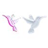 Pack of 3 Hummingbird Dragonflies Girl Themed Silicone Molds Double Hole Pendant Craft Tool for Creative Art Projects