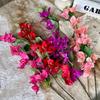 Single Artificial Bougainvillea with Leaves Vine for Home Wedding Wall Hanging Floral Decoration