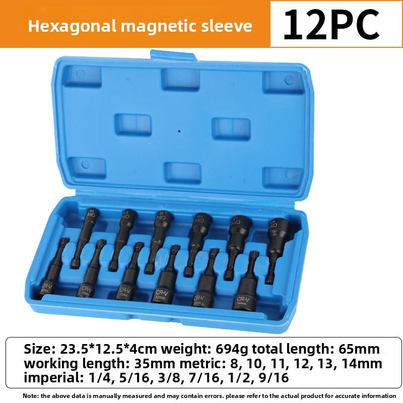 1/4 Wind Turbine Strong Magnetic Set, Hexagonal Socket Head Set, Electric Drill Accessories, Wind Turbine Screw Sleeve