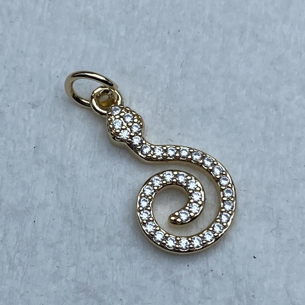 Zircon-Inlaid Zodiac Snake Crystal Beads: Color-Preserving DIY Jewelry Accessories, Handmade Spacer Beads & Pendants.