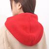 Pletená čepice šála kombinace jednobarevná nastavitelná stahovací šňůrka kapuce šála na krk dámská zimní hřejivá větruodolná elastická termální čepice