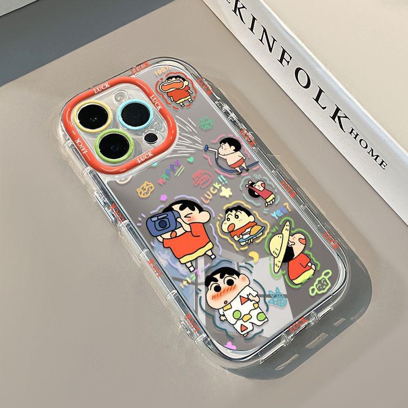 

Crayon Shin-chan Mirror Case for iPhone 17/16 Pro/15 Pro Max/14/13 - Japanese Anime Phone Accessory iPhone 7 Plus/8 Plus