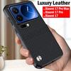 Leather Funda for Xiaomi 17 Case for Xiaomi 17 Pro Max Luxury Fiber Texture PU-Leather Protection Capa Cover