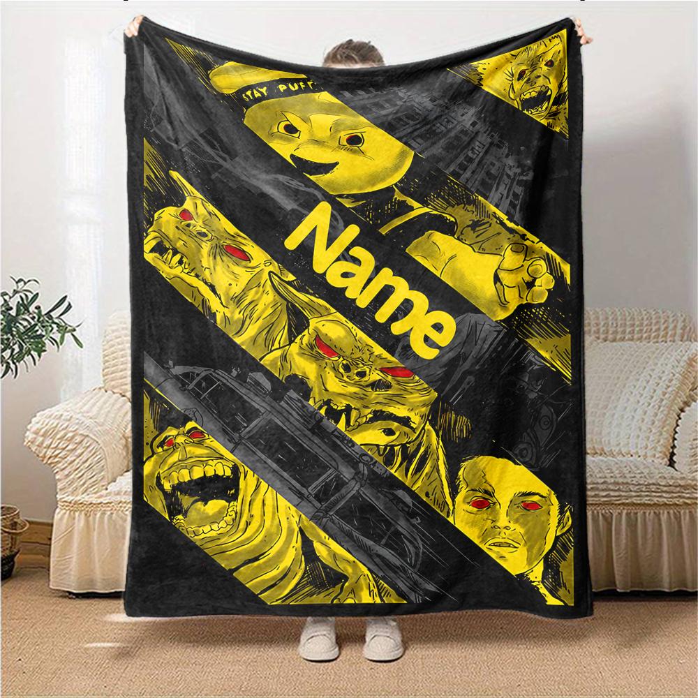 Custom Name Ghostly Urban Legends blanket for Couch & Bed, Plush Cozy Fuzzy Blanket Super Soft & Warm Blankets for Fall and Winter. 0908158