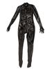 Sexy Zentai Faux Latex Leather Hollow Out Breast Jumpsuit Wetlook Exotic Cosplay Full Body Bodysuit Elastic Shaping Tights