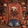 Women's Casual Fashion Round Neck Pullover Long Sleeve Top for Everyday Wear and Layering