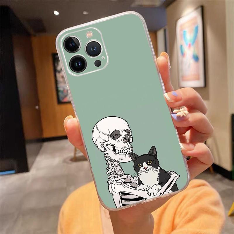 Skeleton Phone Case For iPhone 17 Pro Max Air 17 16 15 14 13 Pro Max 15 16 Pro 15Plus