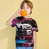 Youngsters' 3D Blue-Eyed Kitten Graphic T-Shirt | Unisex Polyester-Spandex Blend | Breathable