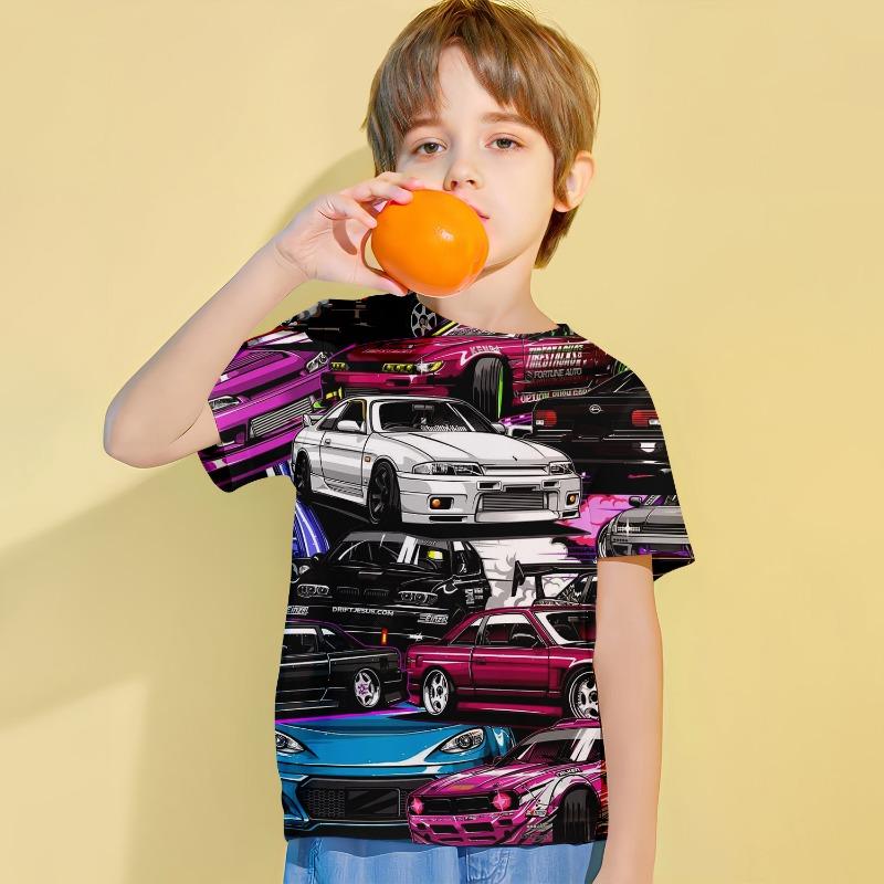 Youngsters' 3D Blue-Eyed Kitten Graphic T-Shirt | Unisex Polyester-Spandex Blend | Breathable