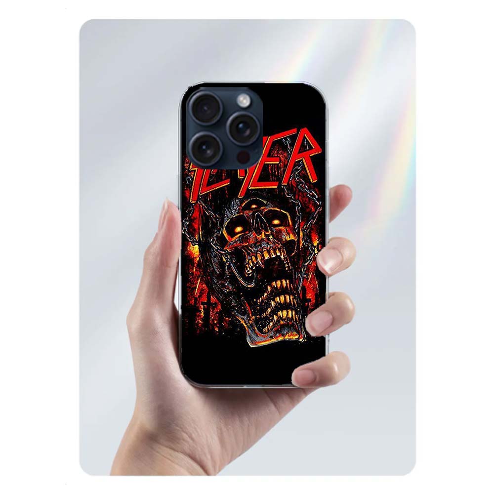Slayer Heavy Metal Rock Band Capa Phone Case For Iphone 17 Air 16 Pro Max 15 12 Pro 14 Plus 17E 16E 11 13 Mini Cover Cases Funda