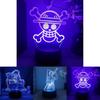 3D-Piratenkönig-LED-Nachtlicht mit USB-Touch-Steuerung, mit Ruffy und Zorro für moderne Schlafzimmer