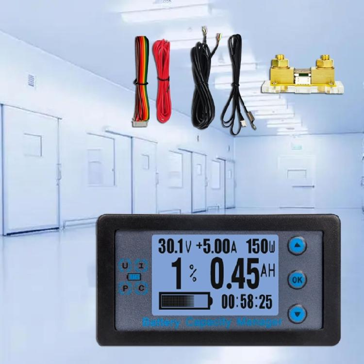 200A Battery Monitors Battery Capacity Indicator Digital Voltmeter Ammeter Tester Temperature Monitors DC8-120V