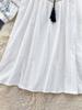 Damenkleid im nationalen Stil mit Stickereien im Retro-Stil, schmale Passform, mittellange Rüschen, Vintage-Gothic-Kleider, elegante Puffärmel, neues Partykleid