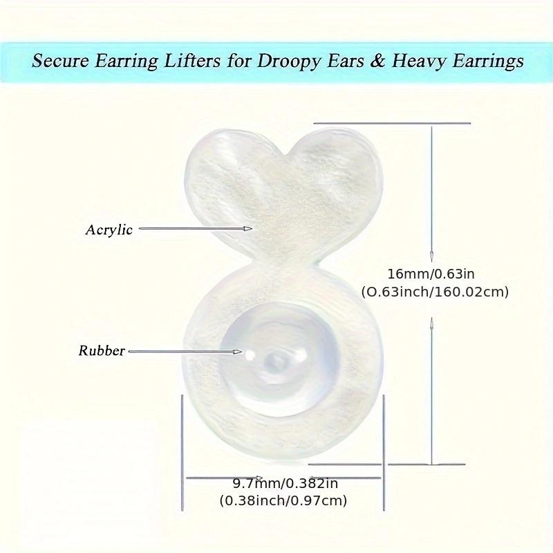 Rubber Earring Lifter Backs Replacements Plugs for DIY Droopy Heavy Stud Ears Jewelry Support Comfortable