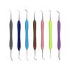 1/7Pcs Dental Double Silicone Handle Resin Filler Spatulas Composite Filling Surgical Instrument Dentist Tools