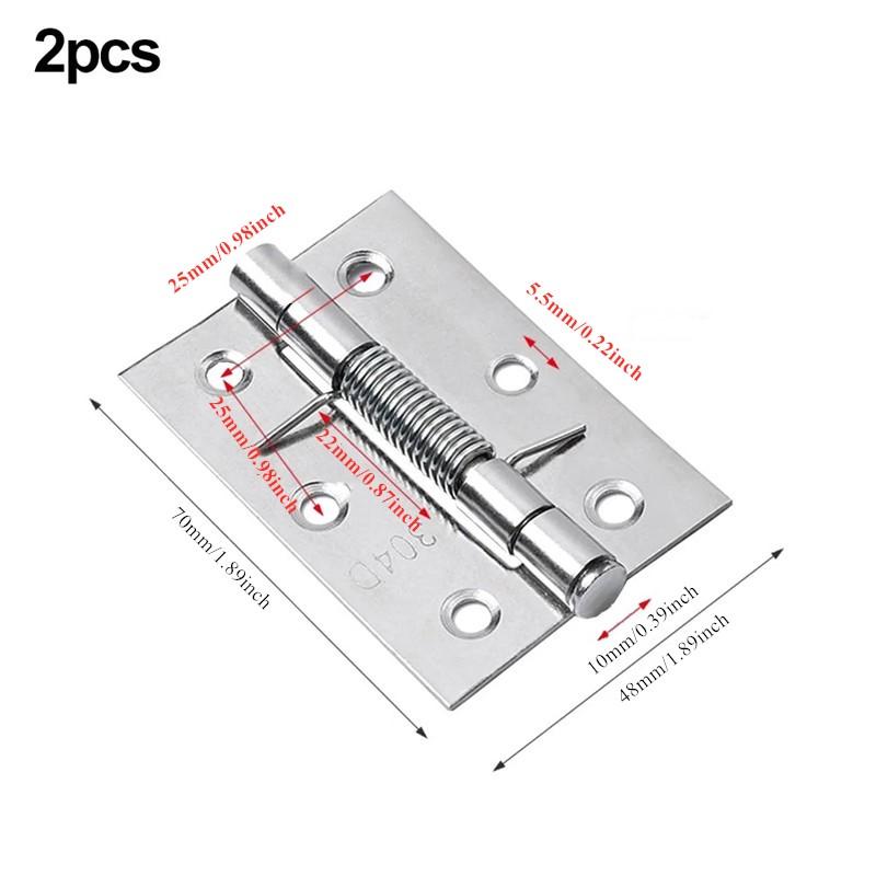 Non-Toxic 2Pcs Self Closing Spring Door Hinge Stainless Steel Hinge For Window Cabinets Jewelry Boxes Automatic Rebound Hardware