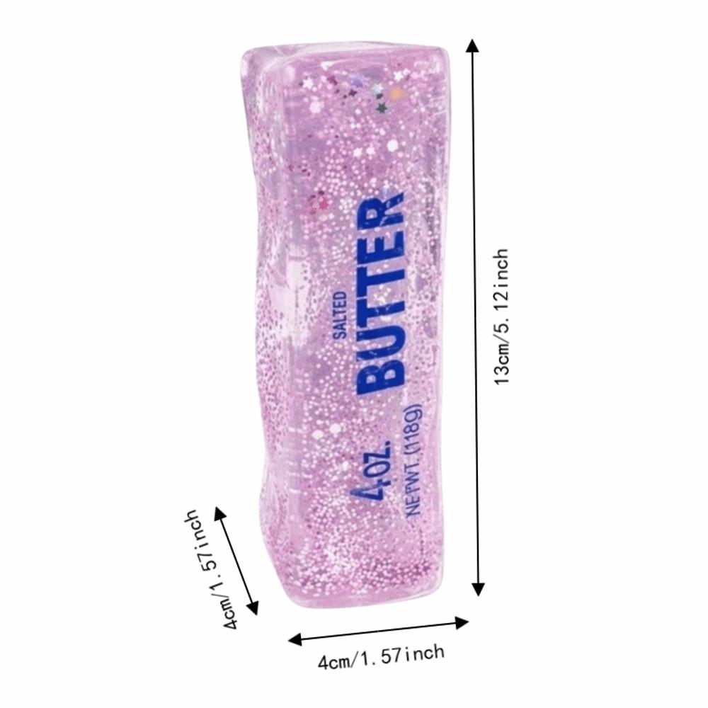 Glitter Butter Stick Squishy Toy Slow Rising Fidget Toy Butter Stick Squeeze Toy Xmas Holiday